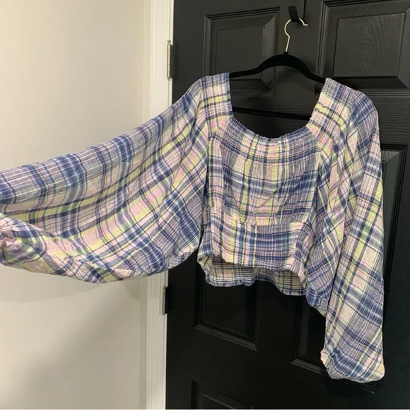 Free People | Multicolor Plaid Marlena | Sz L - Picture 8 of 13